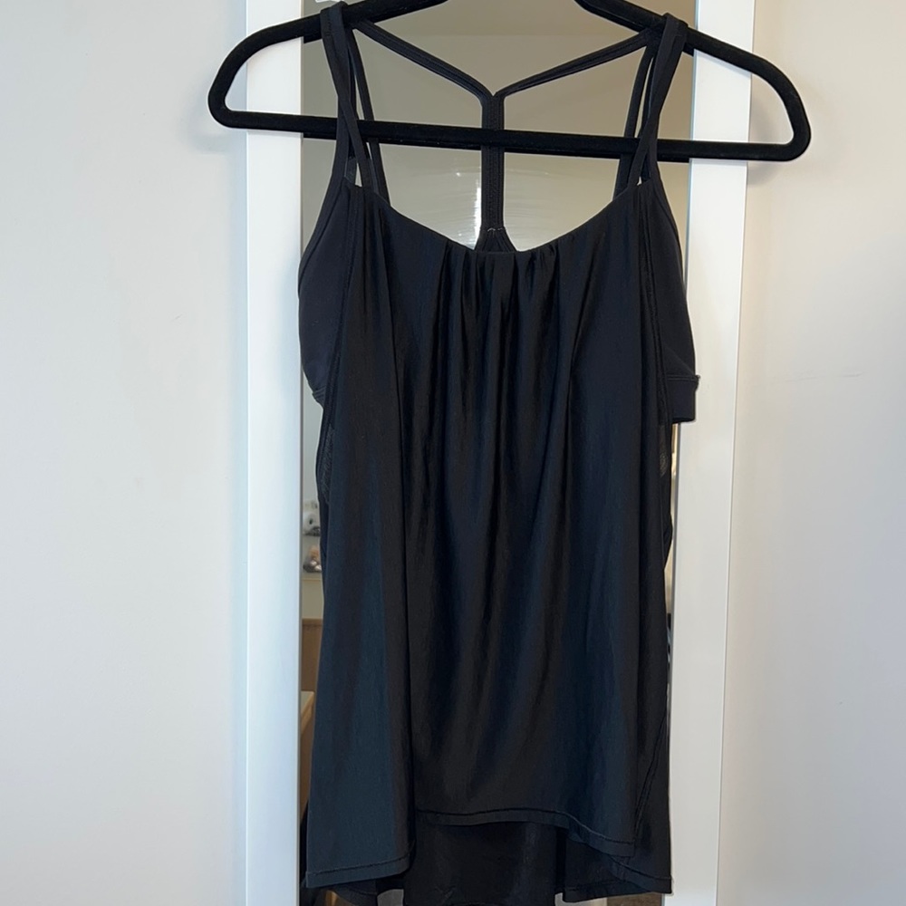 black lululemon tank with built in align bra - size 8